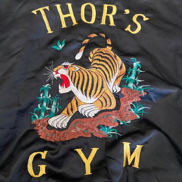 Vintage Puffed Bomber Jacket 'Thor's Gym' - Size Small - Picture 5 of 8